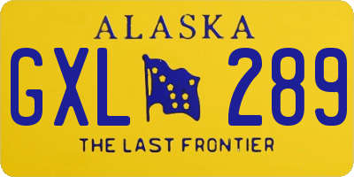 AK license plate GXL289