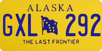 AK license plate GXL292