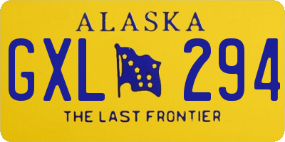 AK license plate GXL294