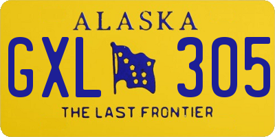 AK license plate GXL305