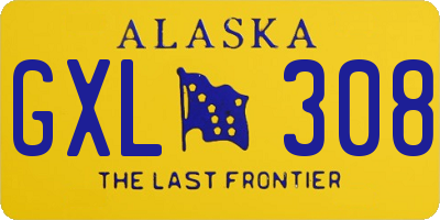 AK license plate GXL308