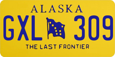 AK license plate GXL309