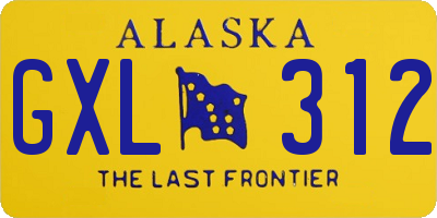 AK license plate GXL312