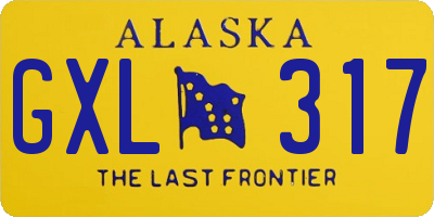 AK license plate GXL317