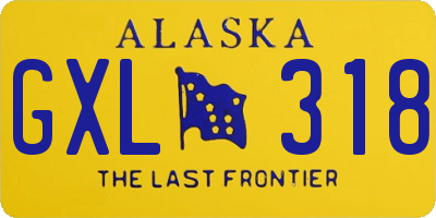 AK license plate GXL318