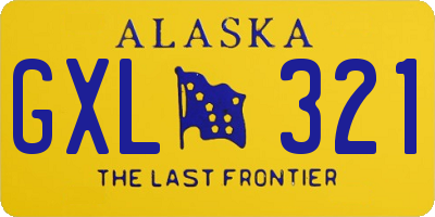 AK license plate GXL321