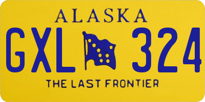 AK license plate GXL324