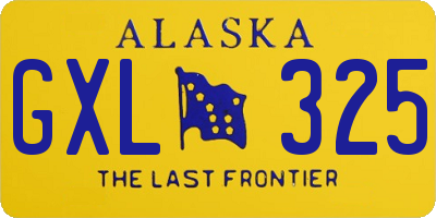 AK license plate GXL325