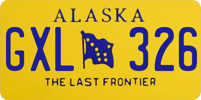 AK license plate GXL326