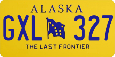 AK license plate GXL327