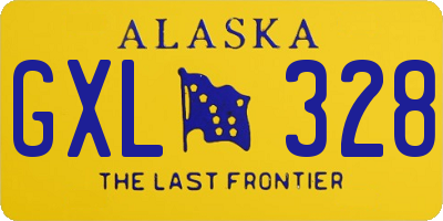 AK license plate GXL328