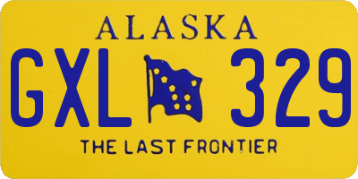 AK license plate GXL329