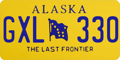 AK license plate GXL330