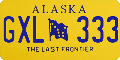 AK license plate GXL333