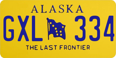 AK license plate GXL334