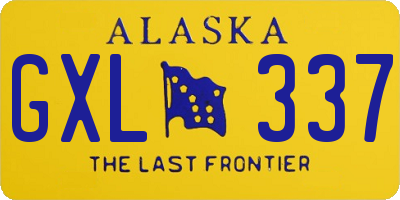 AK license plate GXL337