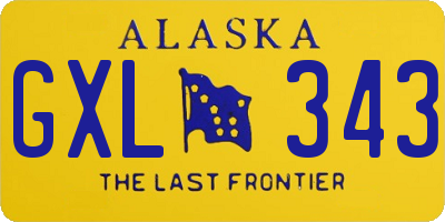 AK license plate GXL343