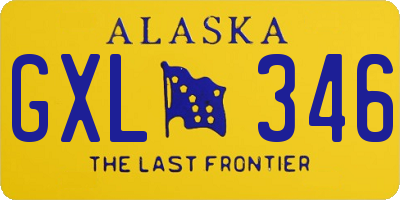 AK license plate GXL346