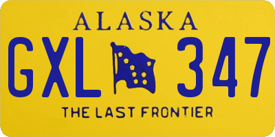 AK license plate GXL347