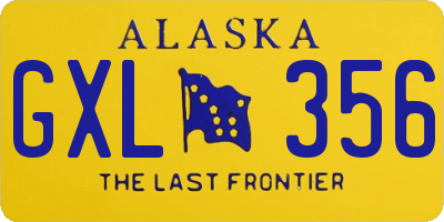 AK license plate GXL356