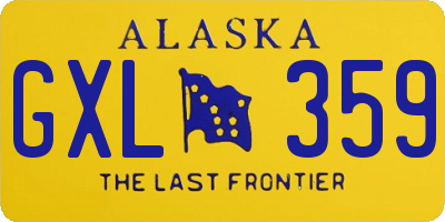 AK license plate GXL359