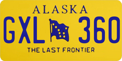 AK license plate GXL360