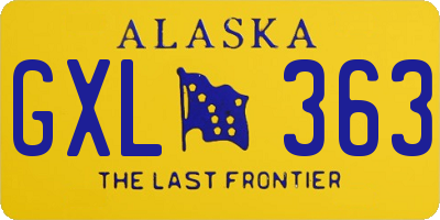 AK license plate GXL363