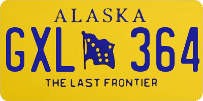 AK license plate GXL364