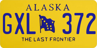 AK license plate GXL372