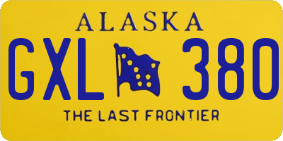 AK license plate GXL380