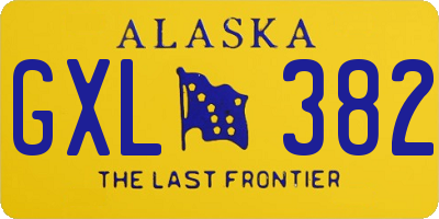 AK license plate GXL382