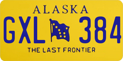 AK license plate GXL384