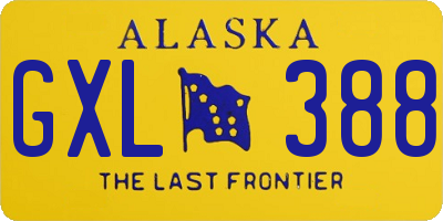 AK license plate GXL388