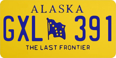 AK license plate GXL391