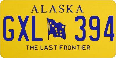 AK license plate GXL394