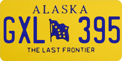 AK license plate GXL395