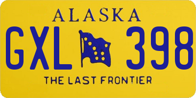 AK license plate GXL398