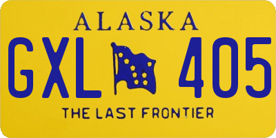 AK license plate GXL405