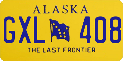AK license plate GXL408