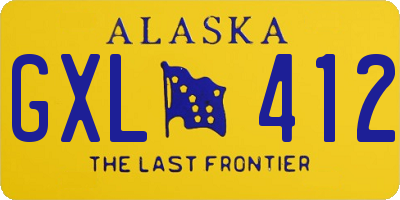 AK license plate GXL412