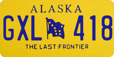 AK license plate GXL418