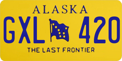 AK license plate GXL420