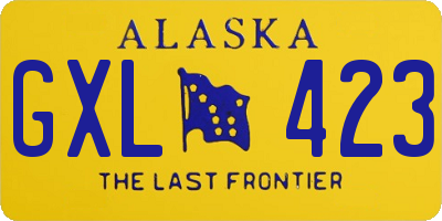 AK license plate GXL423