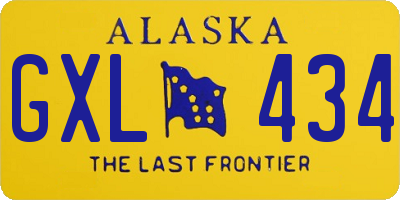 AK license plate GXL434