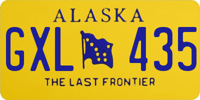 AK license plate GXL435