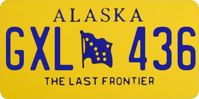 AK license plate GXL436