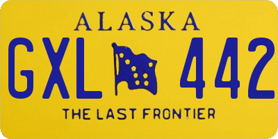 AK license plate GXL442