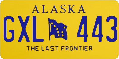 AK license plate GXL443