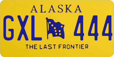 AK license plate GXL444