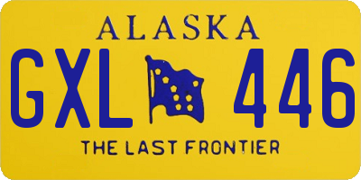 AK license plate GXL446